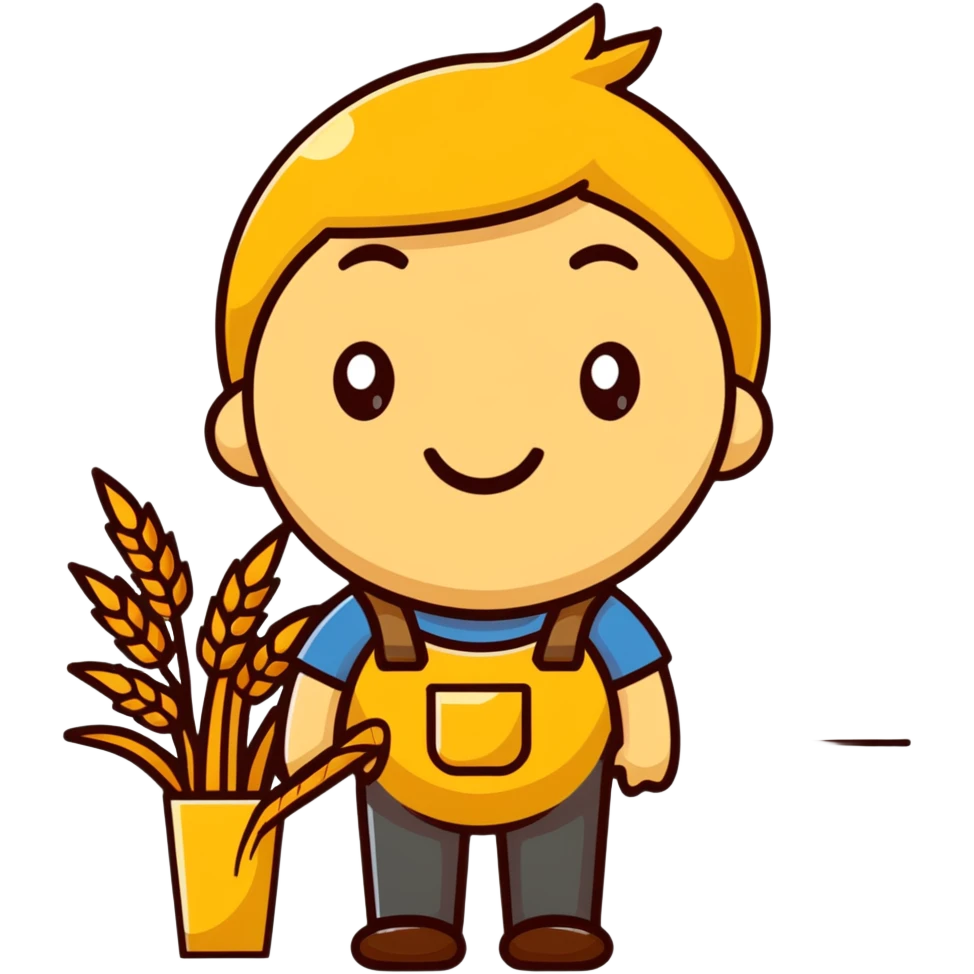 rural person with wheat straw in mouth emoji