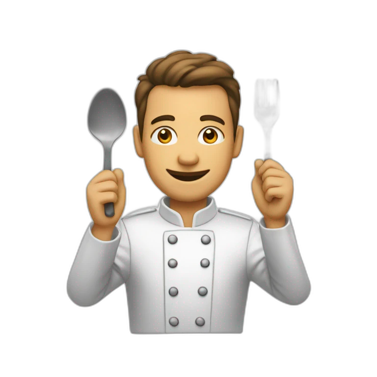 Cuisinier qui lève les main emoji