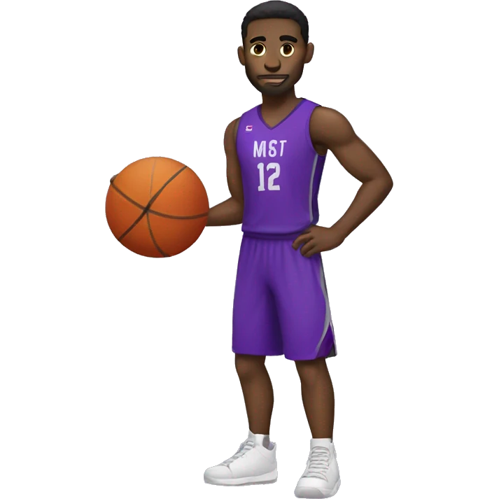 Basketball player with purple fit  emoji
