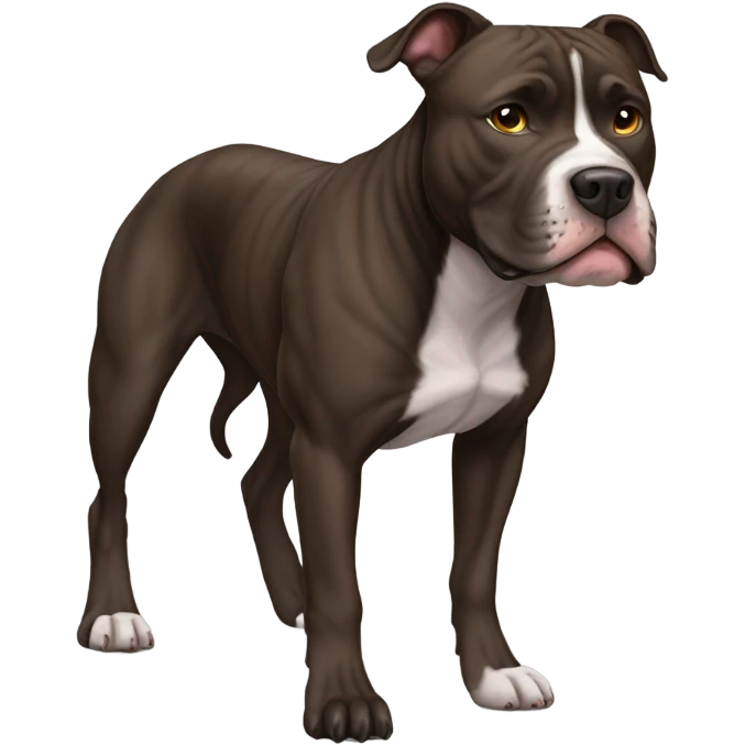 American pitbull terrier dark brindle emoji