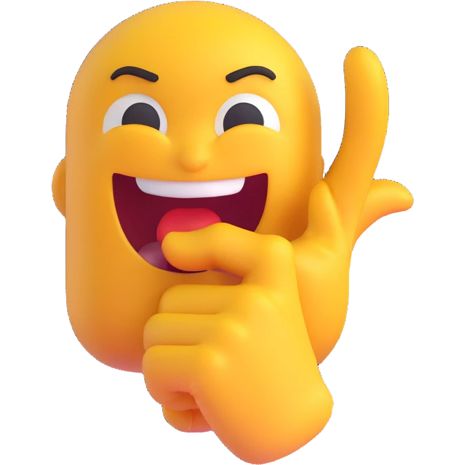 emoji biting index finger emoji