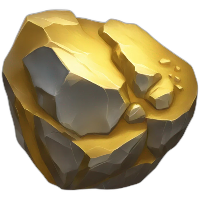 gold ore covered snow emoji