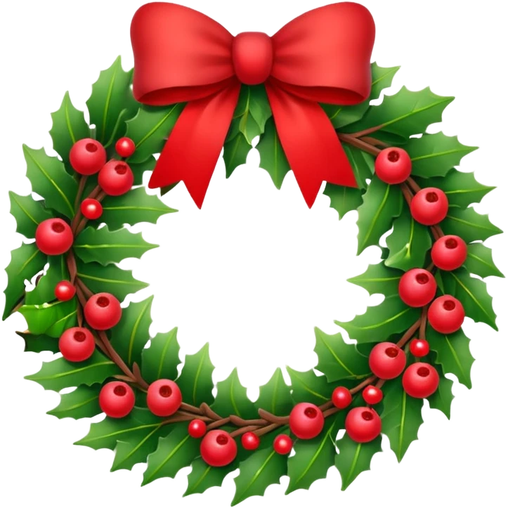Christmas wreath emoji