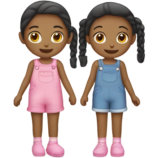 Two girls wearing slippers ￼ emoji