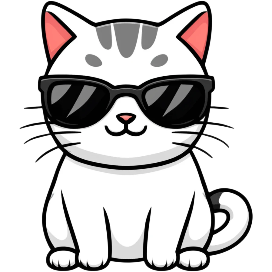cat wearing sunglasses emoji