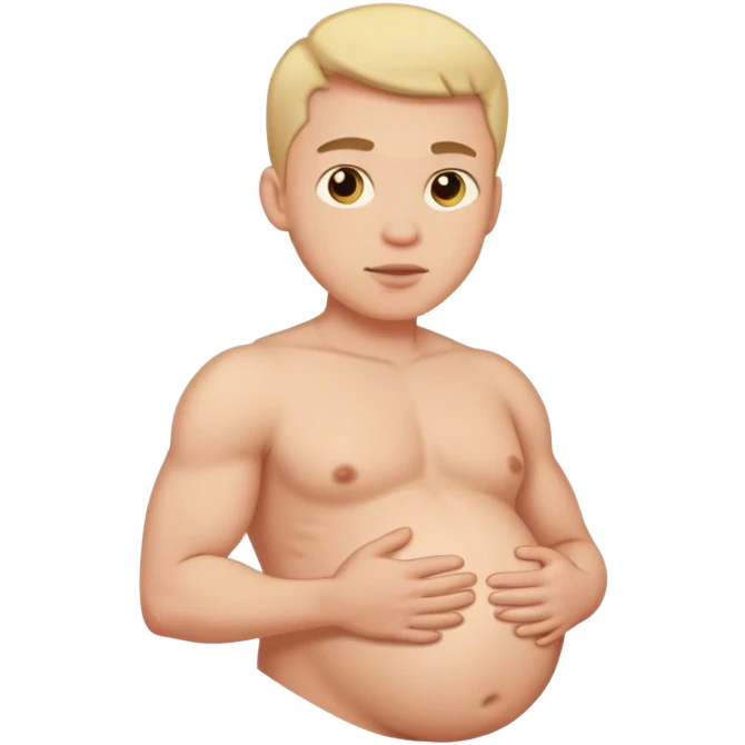 strong pregnant guy emoji
