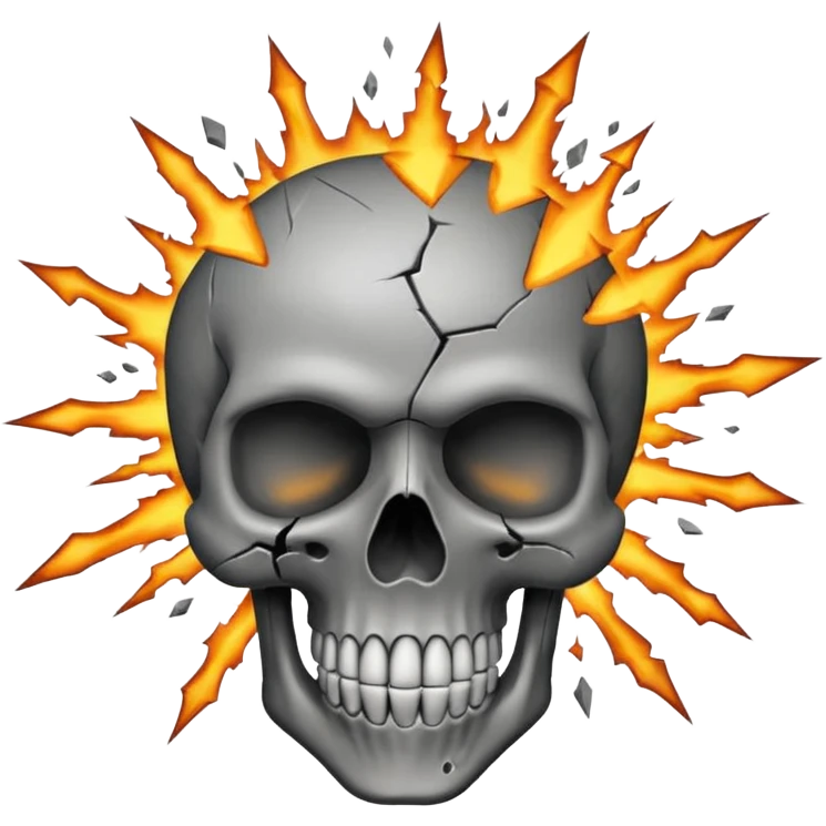 Exploding skull emoji emoji