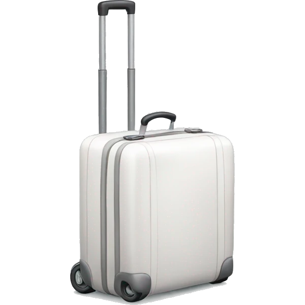 White wheelie suitcase emoji