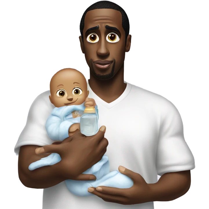 p diddy holding baby oil emoji