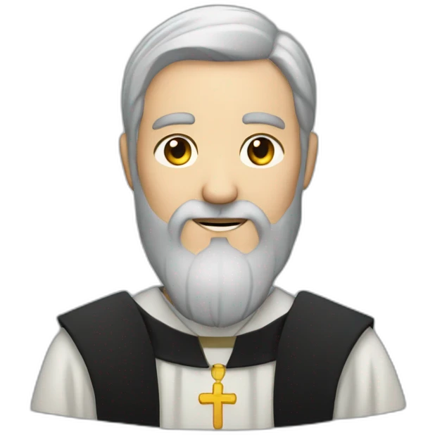 priest with long beared emoji