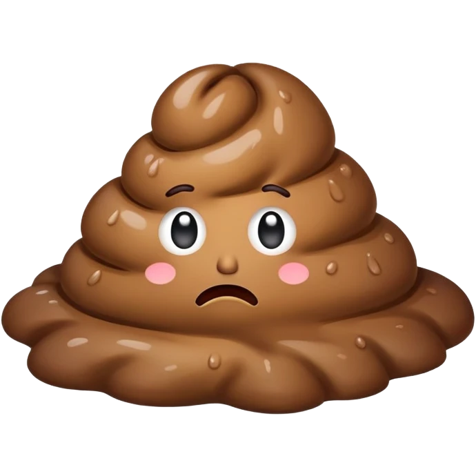 sad poop emoji