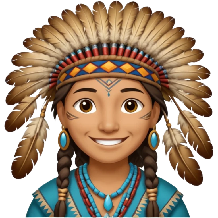 Emoji of a Wampanoag Native American emoji