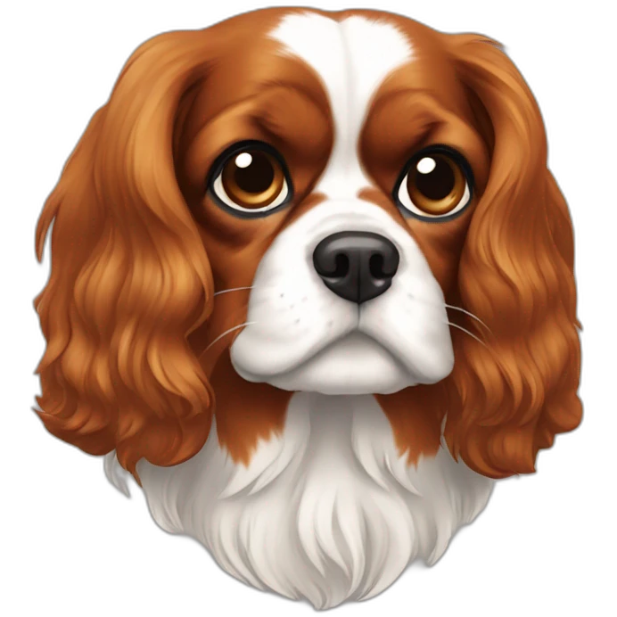 Two old King Charles cavaliers emoji