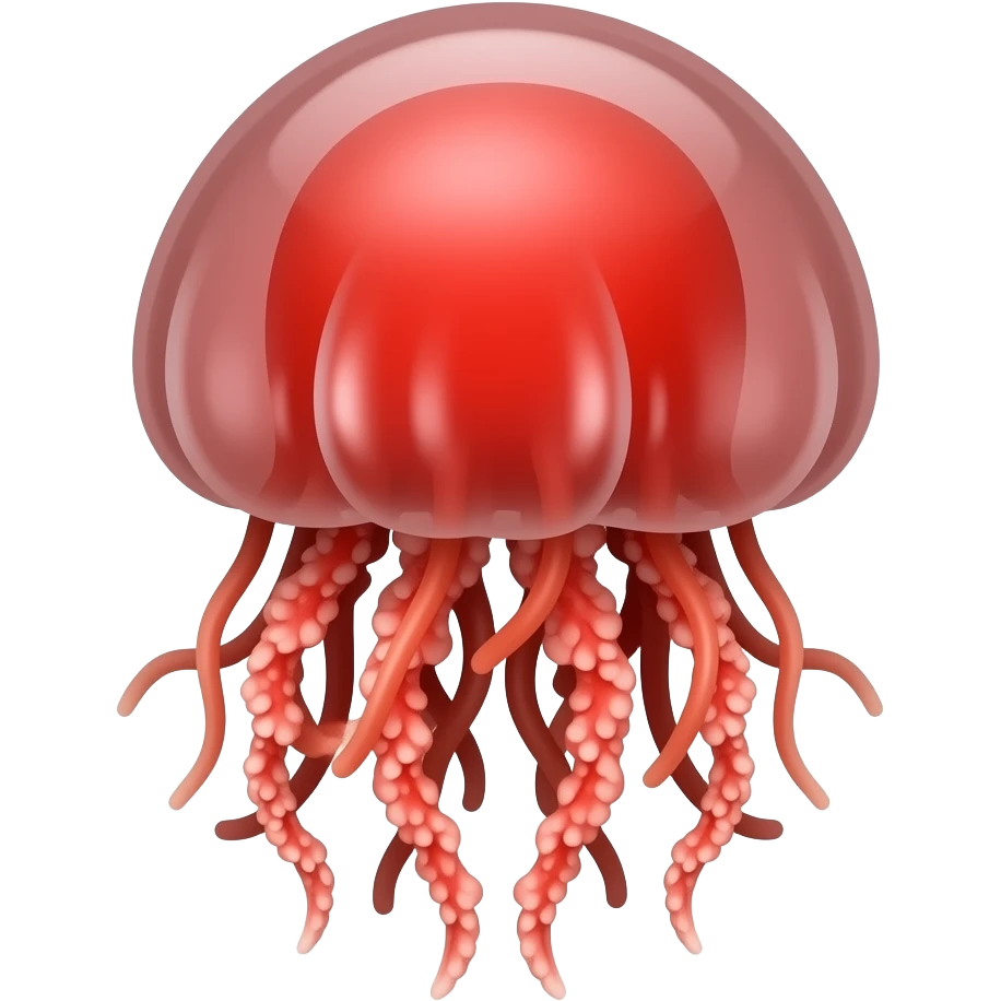 red MILIMLISTIC JELLY FISH LESS LEGS emoji