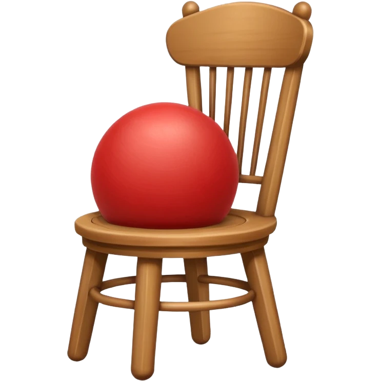 Ball under chair should be under the chair  emoji