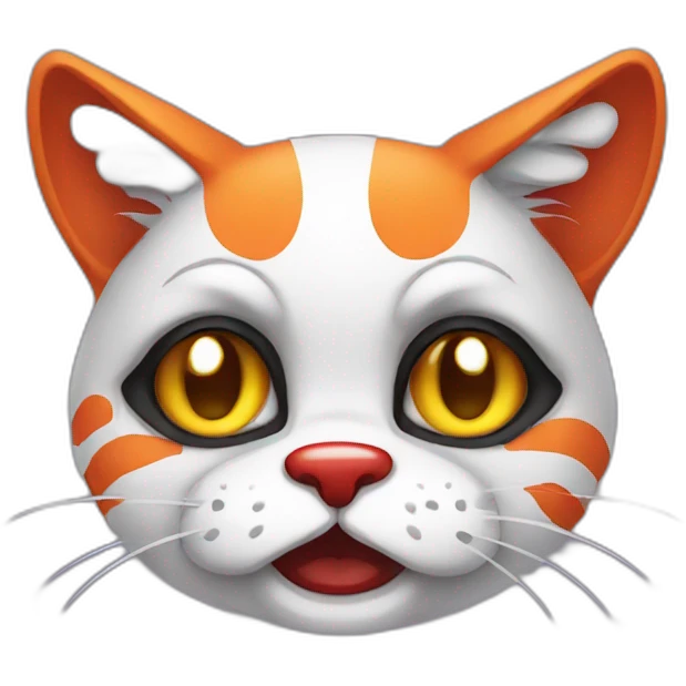 Crying clown cat emoji