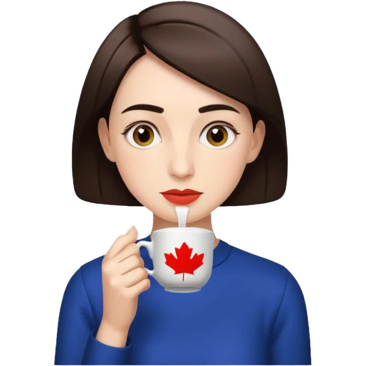 Maia Sandu drinking tea emoji