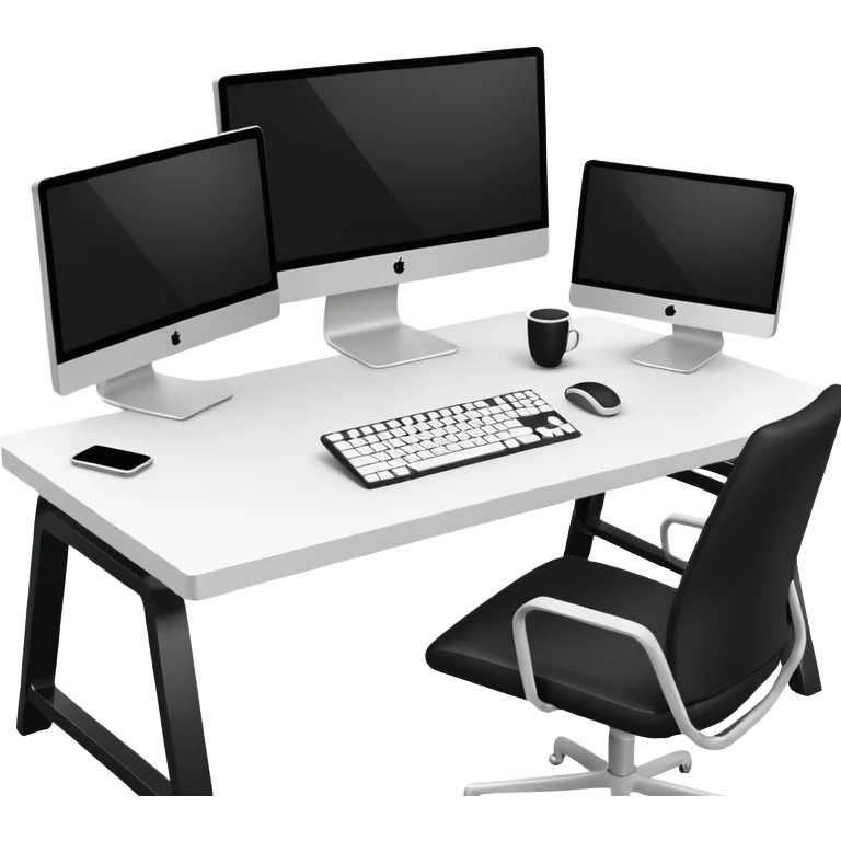 Pc setup with two monitors emoji