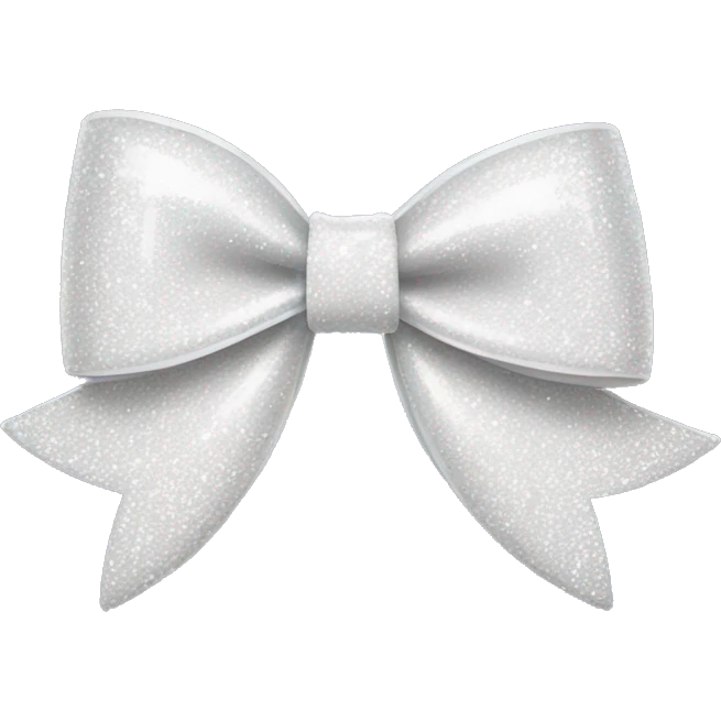 White glitter bow emoji