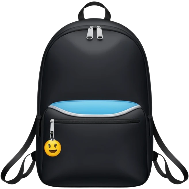 sac a dos de sport noir sans motif emoji