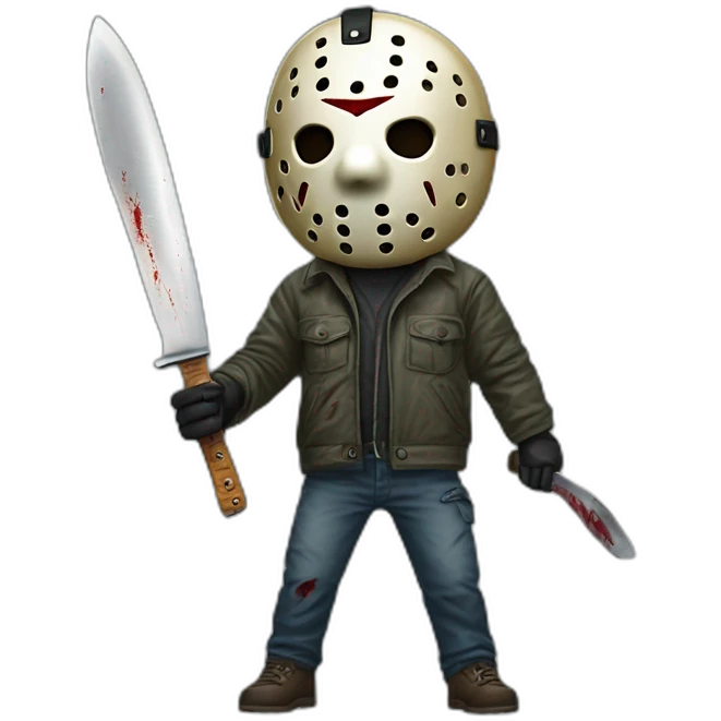 Jason Voorhees Friday the 13th Kill Ghostface with a machete emoji