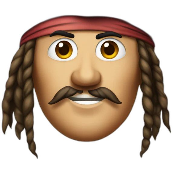 Jack sparrow with pirate hat emoji