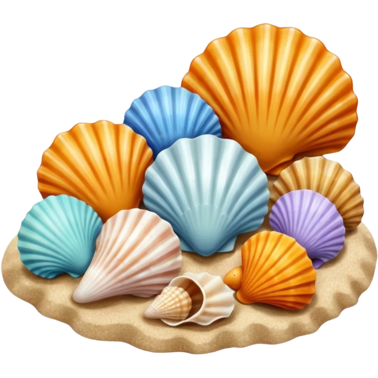 shells with a beach background emoji