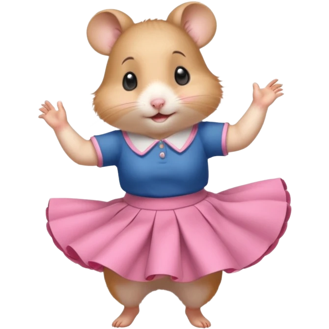 hamster girl dancing with skirt emoji