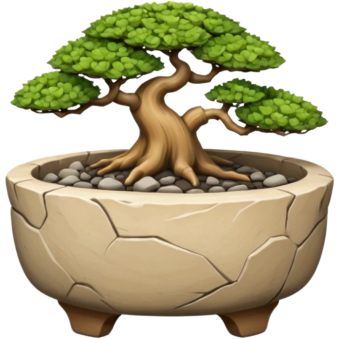 Shallow Flintstones bonsai pot only  emoji