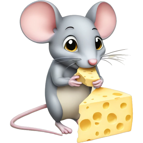 mouse eating cheese emoji
