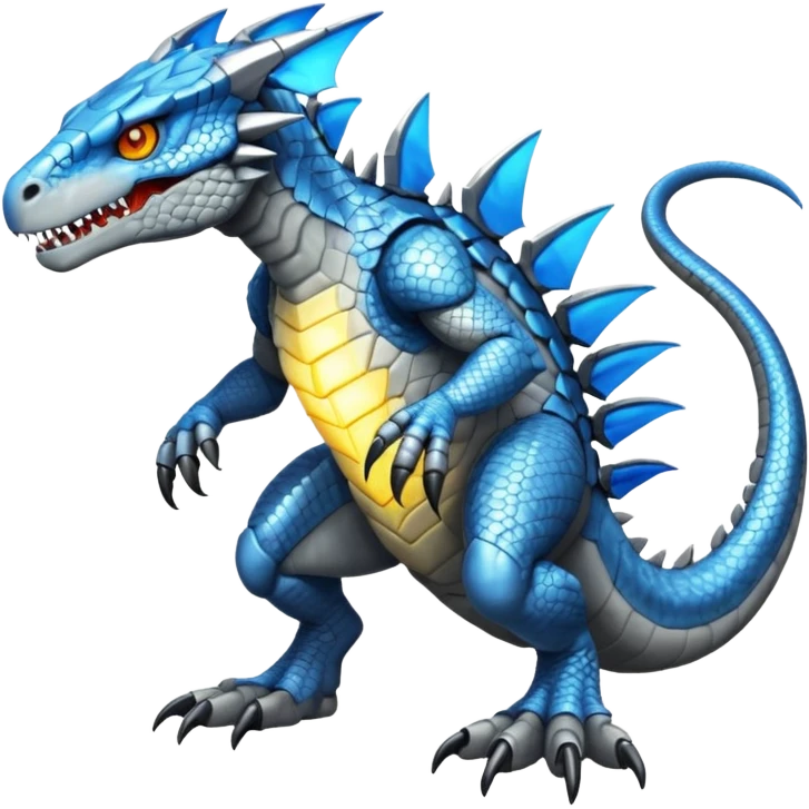  Cool Edgy Shiny Greymon-Reptile full body emoji