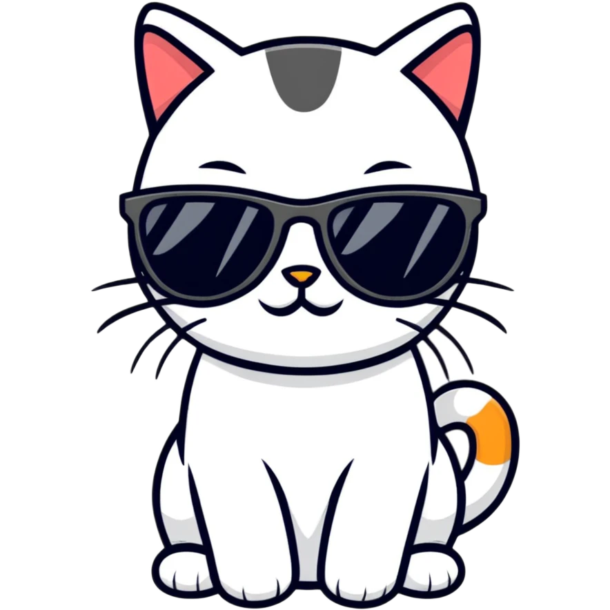 Cat with sunglasses emoji