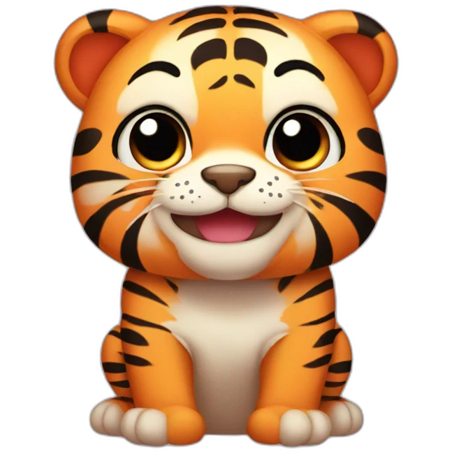 Cute little chubby Tiger emoji