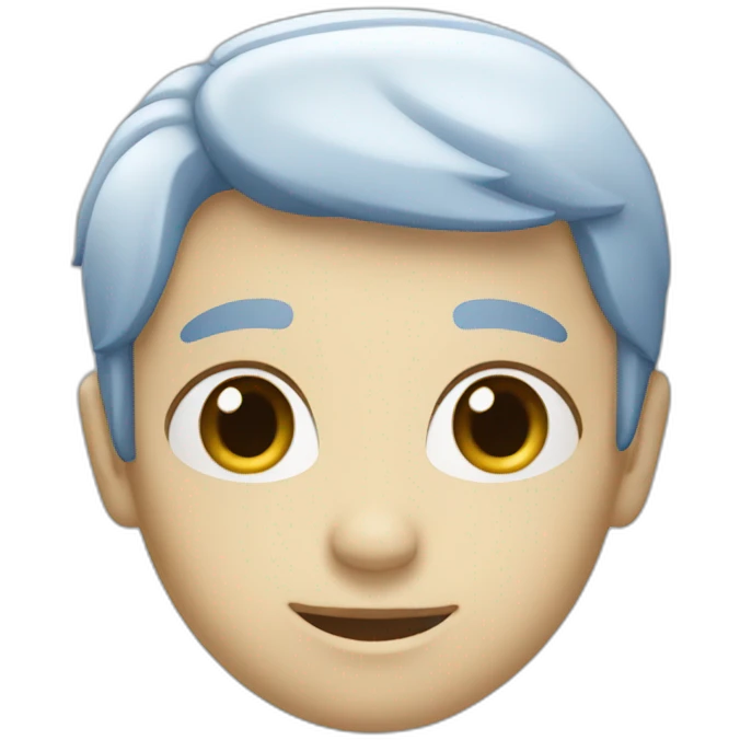 Bleu et blanc emoji