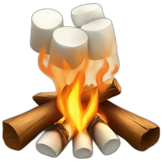 campfire and marshmallows emoji