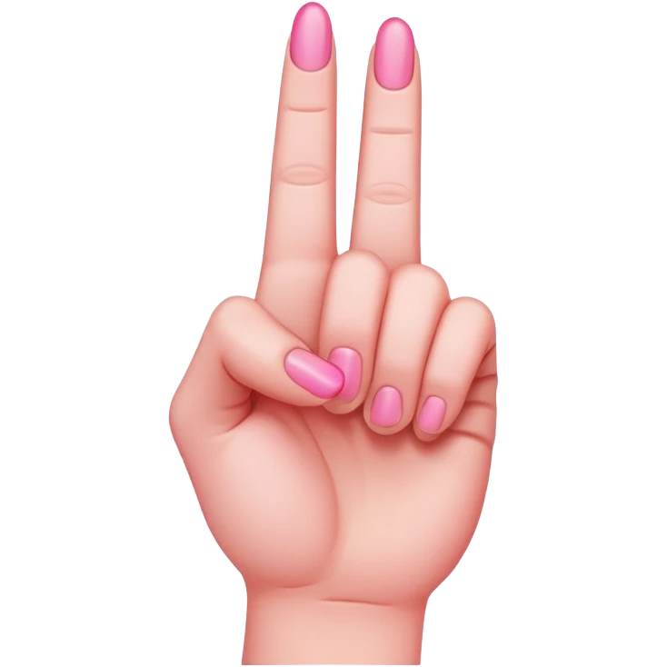 Pink middle finger emoji