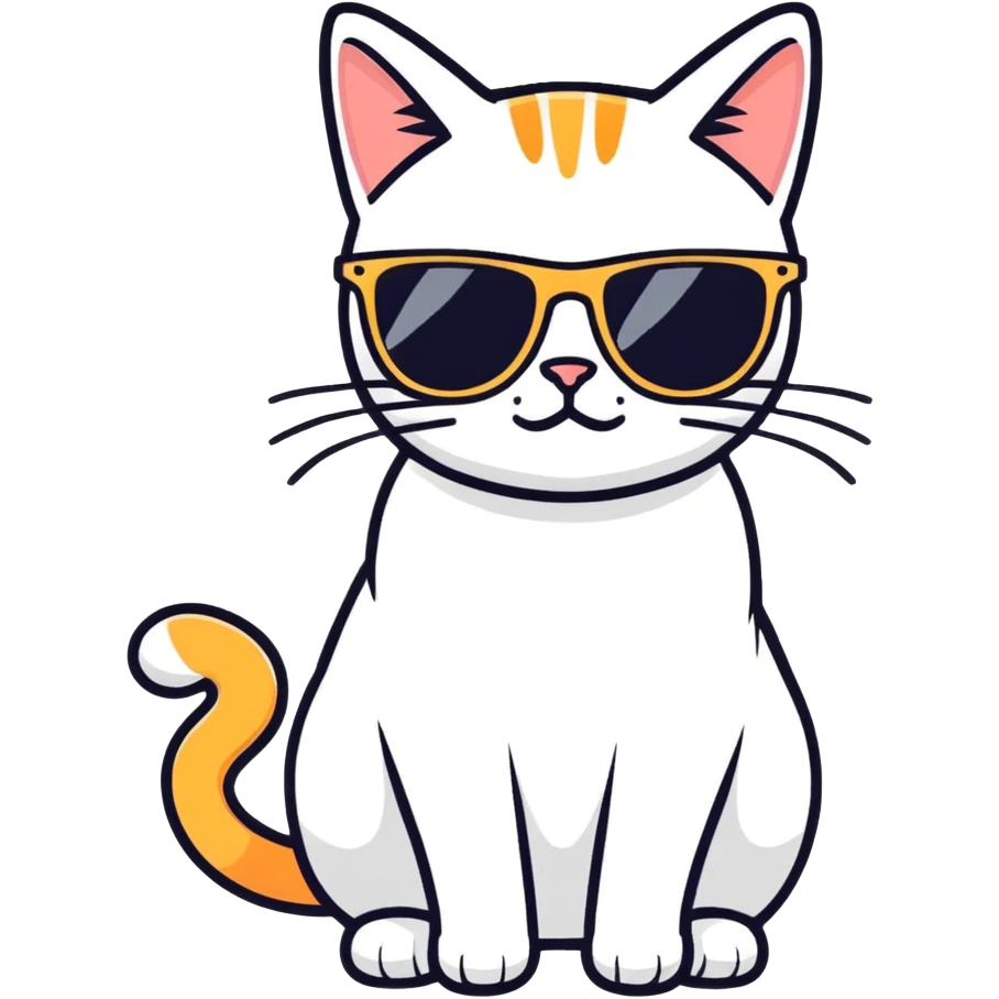 Cat with sunglasses emoji