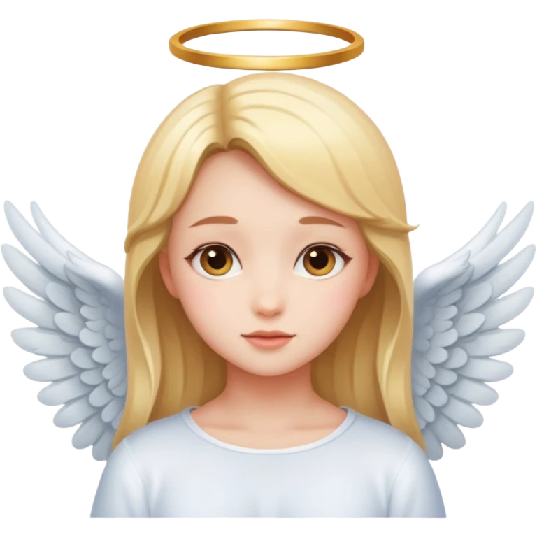 Cute girls with angel wings emoji