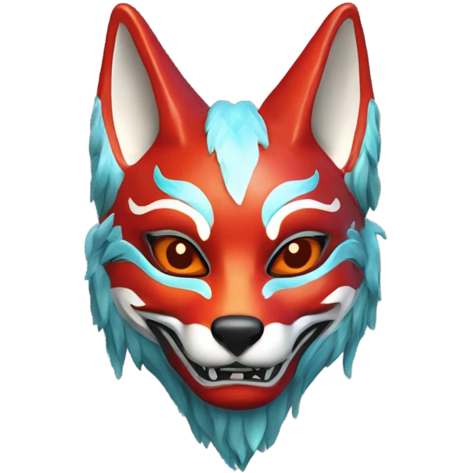 red kitsune mask emoji