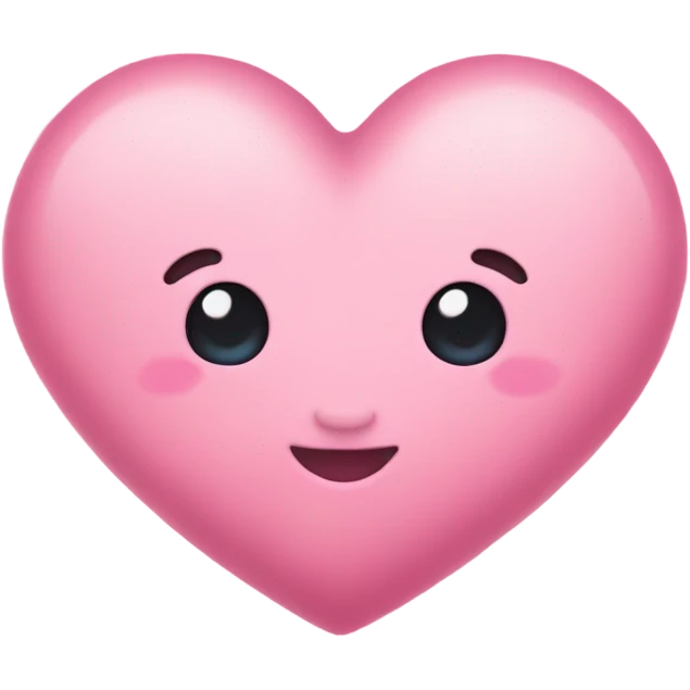 A cute soft pink heart emoji