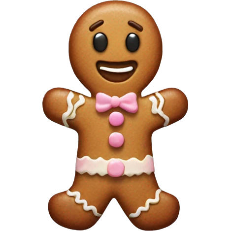 Pastel gingerbread man emoji