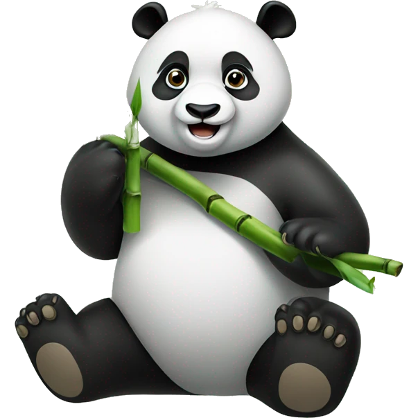 Panda with bamboo emoji
