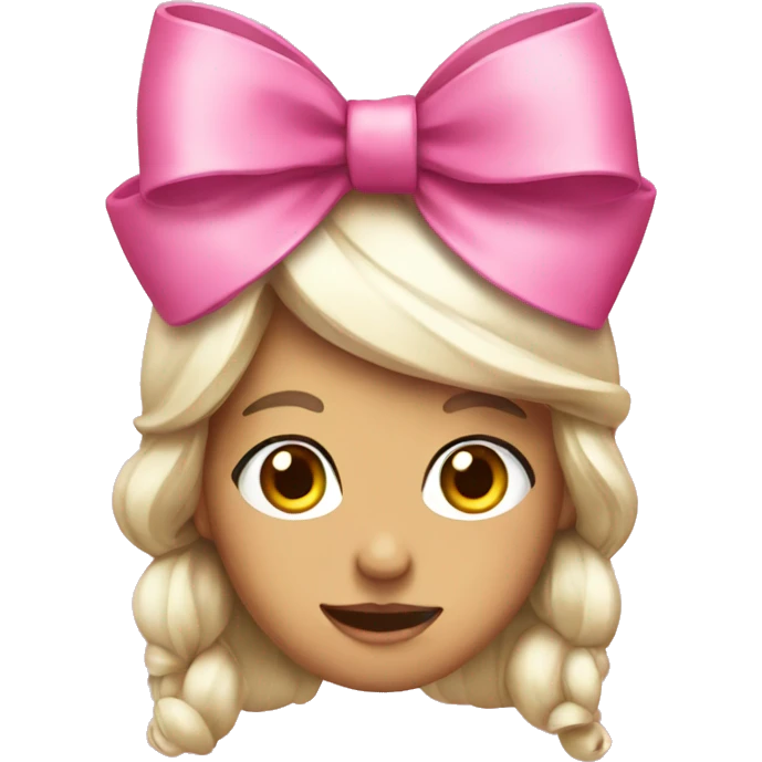 Pink bow Christmas  emoji