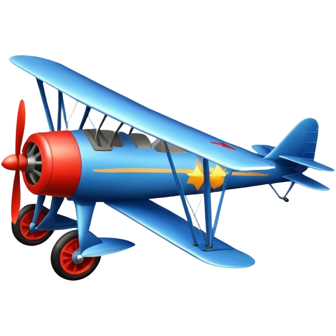Jet powered biplane emoji