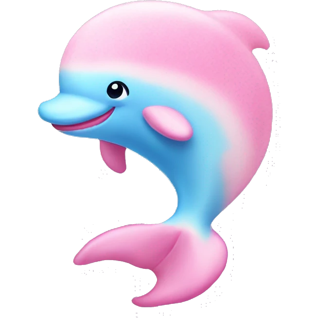 Pink dolphin cotton candy  emoji
