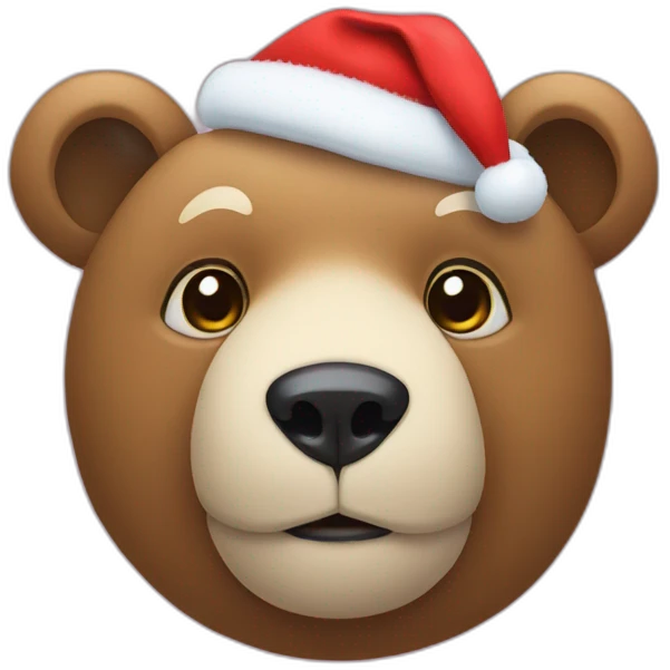 Un ours de noël emoji