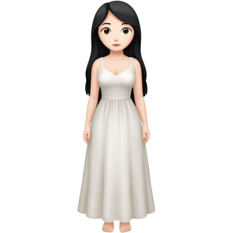 Girl naked black hair with big breasts and open naked full body  emoji