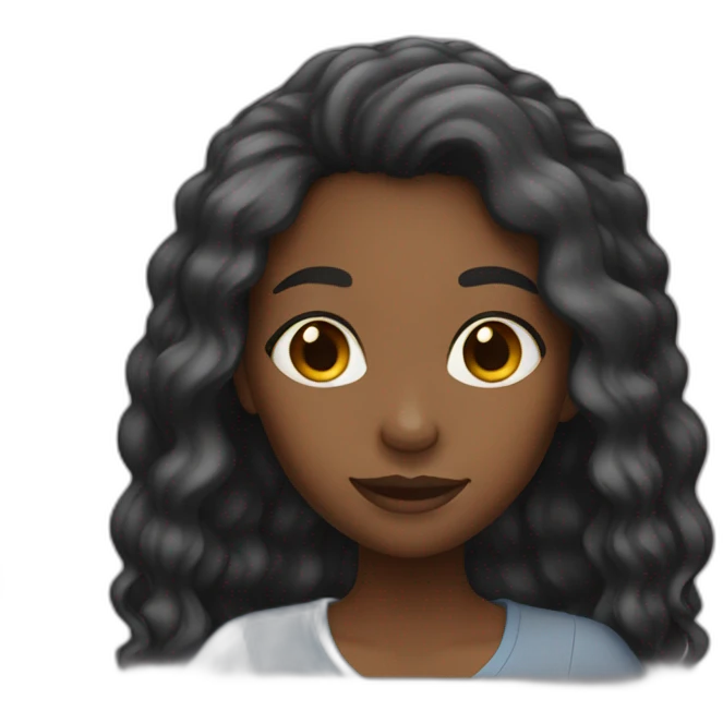 Black woman with long hair say ok emoji