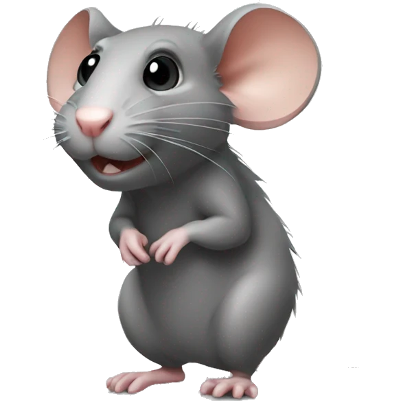 Rat standing emoji