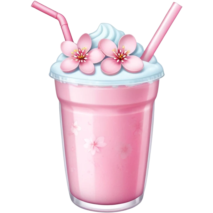 Pastel pink Cherry Blossom Sakura Slushie  emoji
